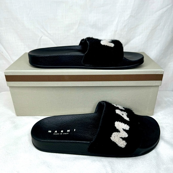 Marni slides, “mar” “ni!” black/white, size 39 - Picture 2 of 7